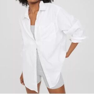 Elegant White Women's Button Down Shirt